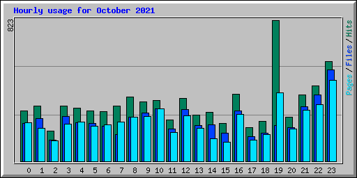 Hourly usage for October 2021