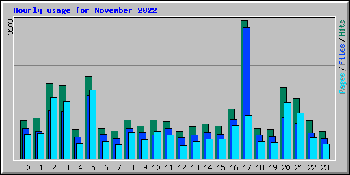 Hourly usage for November 2022