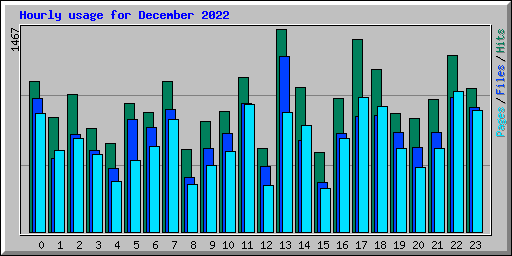 Hourly usage for December 2022