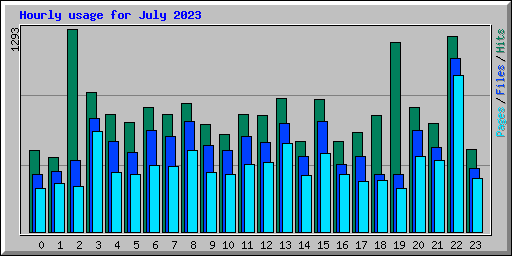 Hourly usage for July 2023