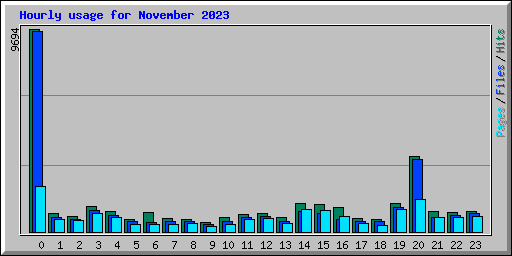 Hourly usage for November 2023