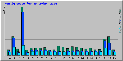 Hourly usage for September 2024