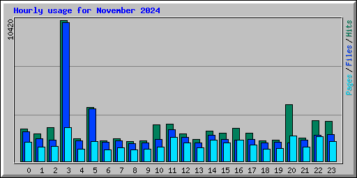 Hourly usage for November 2024